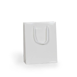 Shopper Plastificata Lucida Bianco Flat Luce M13