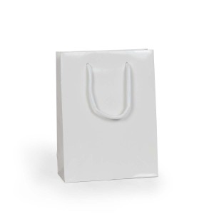 Shopper Plastificata Lucida Bianco Flat Luce M18
