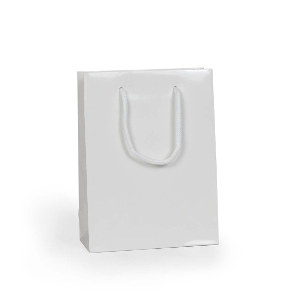Shopper Plastificata Lucida Bianco Flat Luce M18