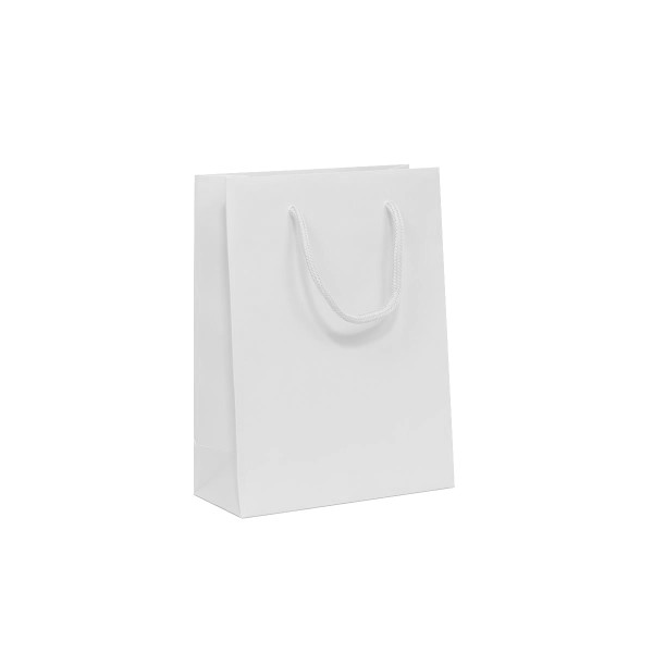 Shopper Plastificata Opaca Bianco Flat Soft M18