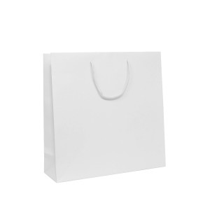 Shopper Plastificata Opaca Bianco Flat Soft M26