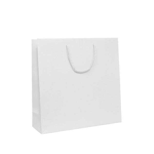 Shopper Plastificata Opaca Bianco Flat Soft M26