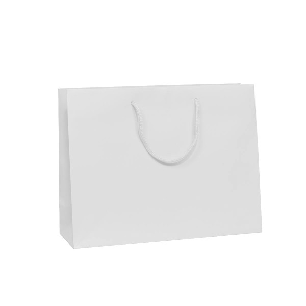 Shopper Plastificata Opaca Bianco Flat Soft M35