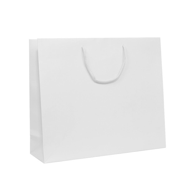 Shopper Plastificata Opaca Bianco Flat Soft M42
