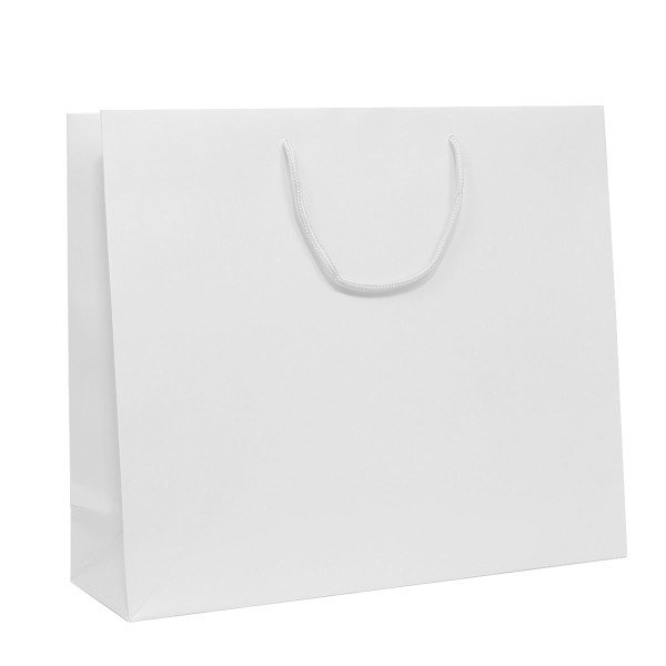 Shopper Plastificata Opaca Bianco Flat Soft M54