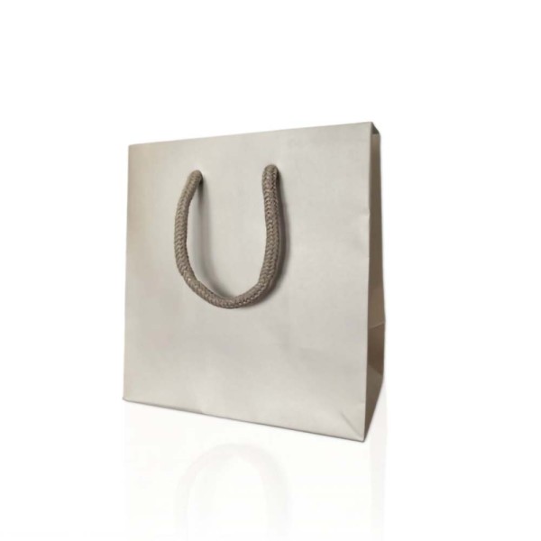 Shopper Plastificata Opaca Grigio metal Flat Soft M14