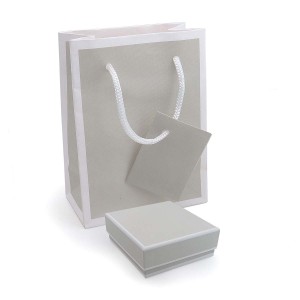 Astuccio con shopper multifunzione Grigio e Bianco Isola M0