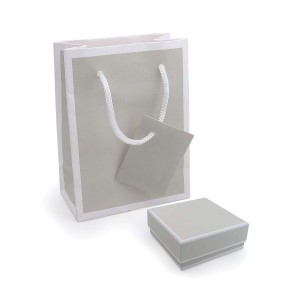 Astuccio con shopper multifunzione Grigio e Bianco Isola M2