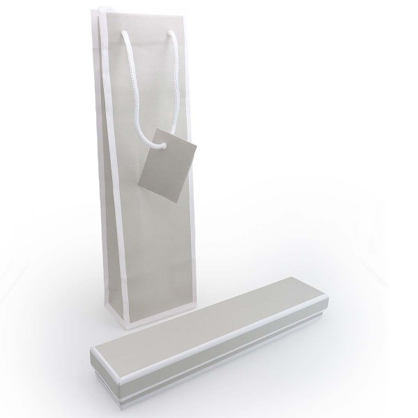 Astuccio con shopper per bracciale Grigio e Bianco Isola M4
