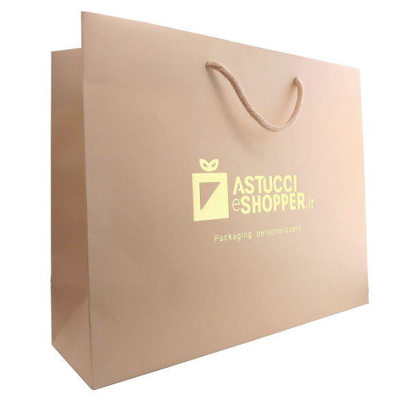 Shopper Plastificata Opaca Cipria Flat Soft M26