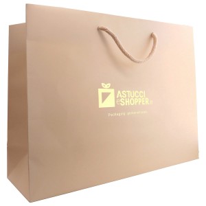 Shopper Plastificata Opaca Cipria rosato Flat Soft M54