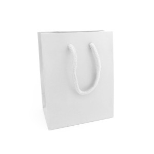 Shopper Plastificata Opaca Bianco Flat Soft M11