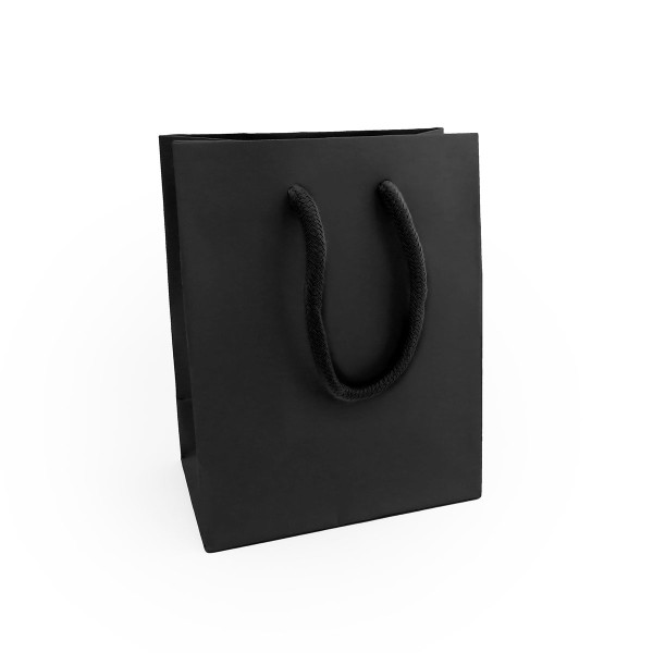 Shopper Plastificata Opaca Nero Flat Soft M11