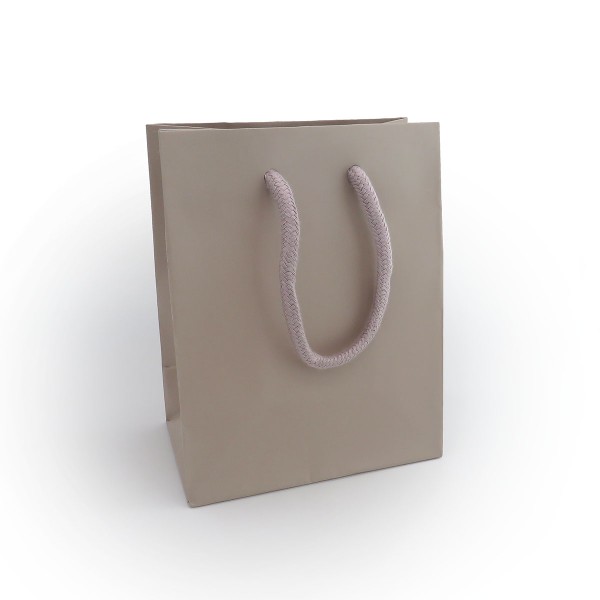 Shopper Plastificata Opaca Tortora Scuro Flat Soft M11