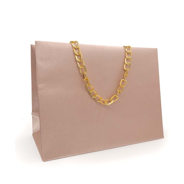 Shopper Plastificata Tessuto Cipria Serica M20