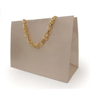 Shopper Plastificata Tessuto Champagne Serica M22