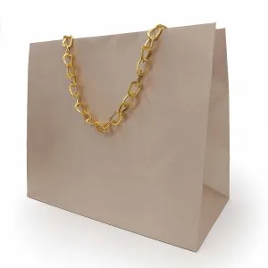 Shopper Plastificata Tessuto Champagne Serica M26