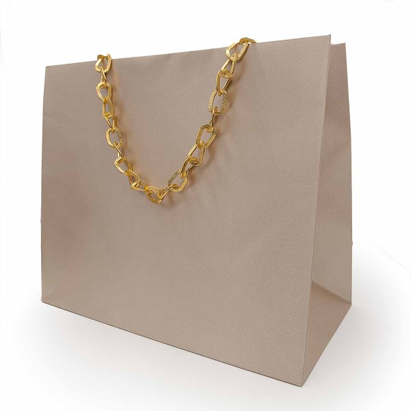 Shopper Plastificata Tessuto Champagne Serica M26