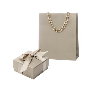 Astuccio con shopper multifunzione Platino e catenella Titania M0