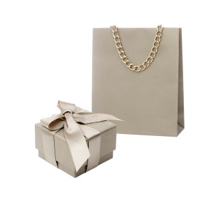 Astuccio con shopper multifunzione Platino e catenella Titania M1