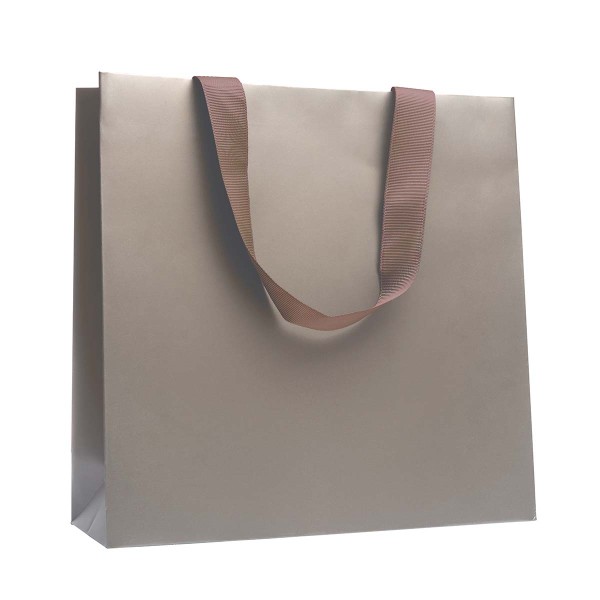 Shopper Plastificata Opaca Platino Maestrale M26