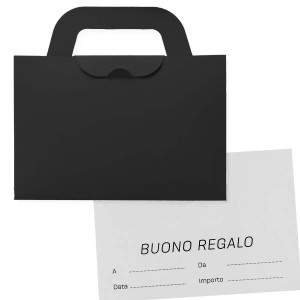 Buoni Regalo personalizzabili con busta Nero Borsetta