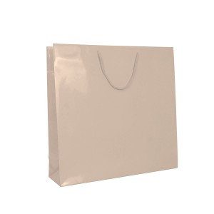 Shopper Plastificata Lucida Cipria rosato Flat Luce M26