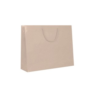 Shopper Plastificata Lucida Cipria rosato Flat Luce M35