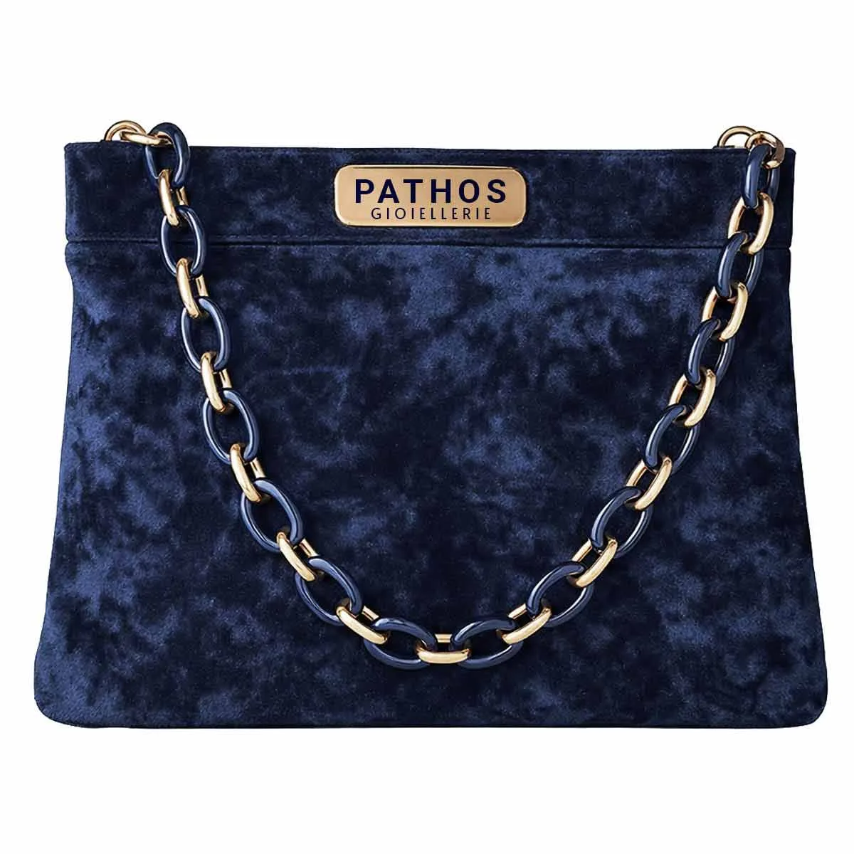 Shopper Tessuto Velluto Blu Velvet M24