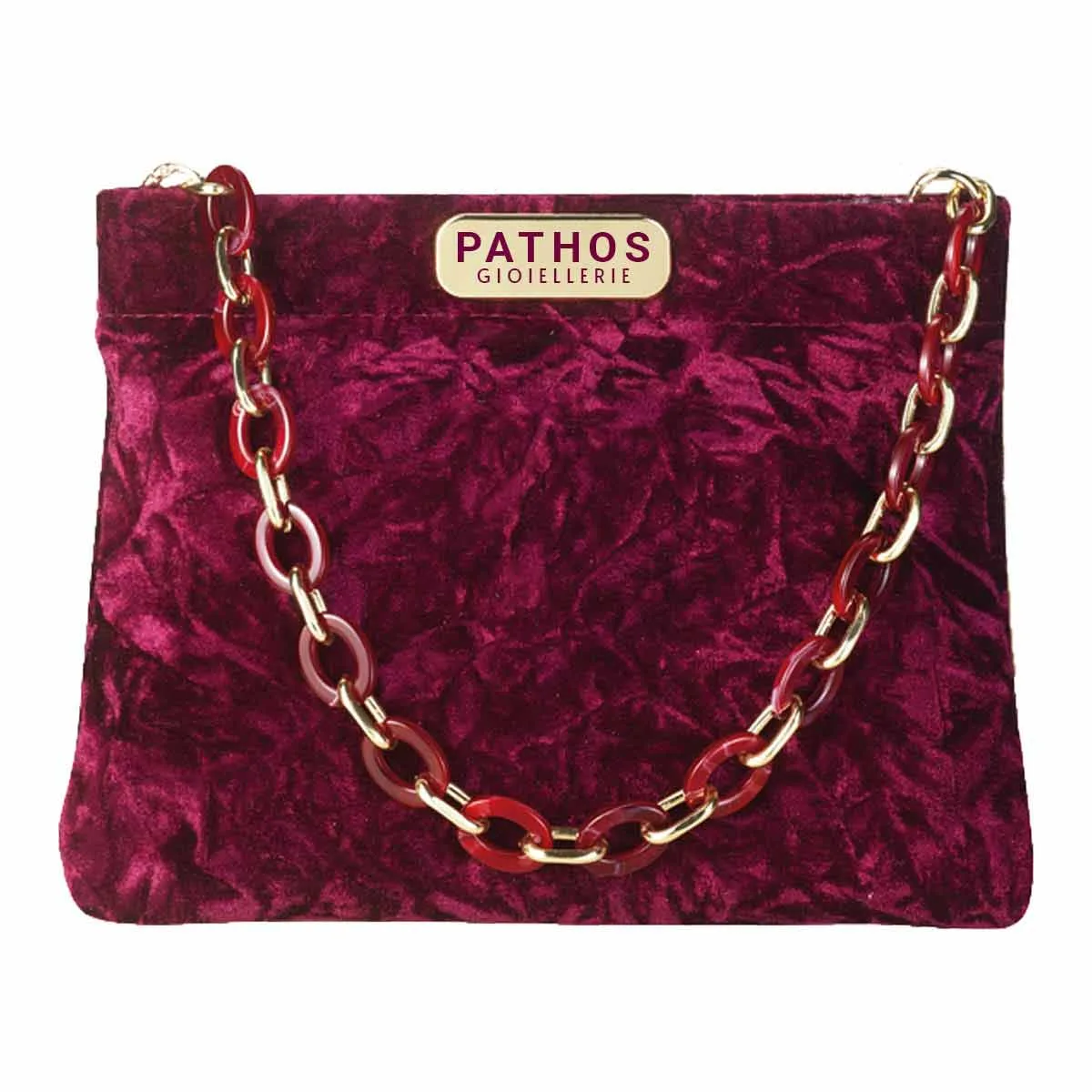 Shopper Tessuto Velluto Bordeaux Velvet M24