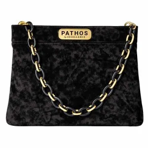 Shopper Tessuto Velluto Nero Velvet M24