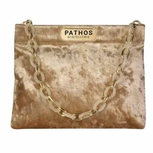 Shopper Tessuto Velluto Oro Velvet M24