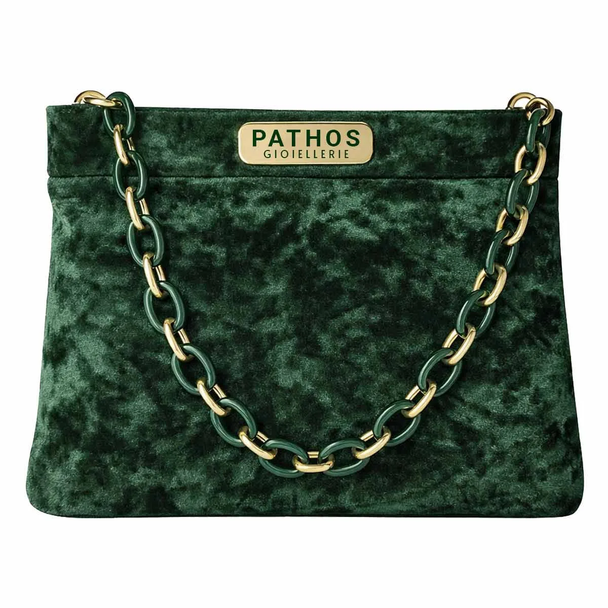 Shopper Tessuto Velluto Verde Velvet M24