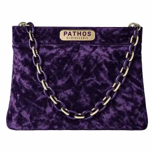 Shopper Tessuto Velluto Viola Velvet M24