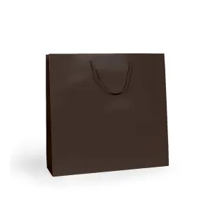 Shopper Plastificata Opaca Marrone Flat Soft M26