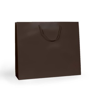 Shopper Plastificata Opaca Marrone Flat Soft M42