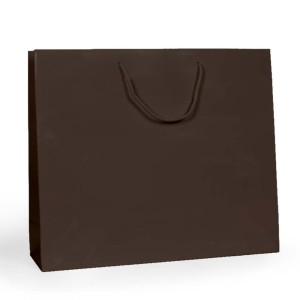 Shopper Plastificata Opaca Marrone Flat Soft M54
