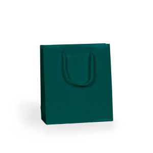 Shopper Plastificata Lucida Verde scuro Flat Luce M14