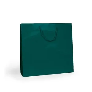 Shopper Plastificata Lucida Verde scuro Flat Luce M26
