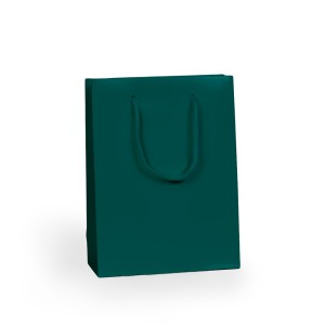 Shopper Plastificata Opaca Verde scuro Flat Soft M18