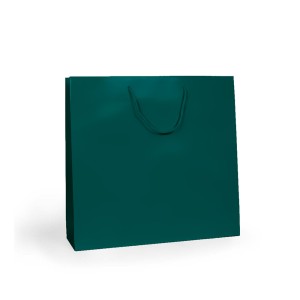 Shopper Plastificata Opaca Verde scuro Flat Soft M26