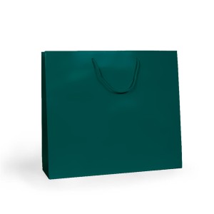 Shopper Plastificata Opaca Verde scuro Flat Soft M35