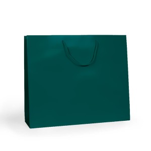 Shopper Plastificata Opaca Verde scuro Flat Soft M42