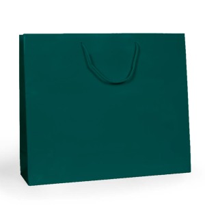 Shopper Plastificata Opaca Verde scuro Flat Soft M54