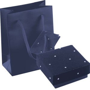 Astuccio con shopper multifunzione Blu con punti luce Prestige M0