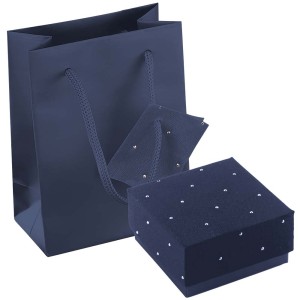 Astuccio con shopper multifunzione Blu con punti luce Prestige M2