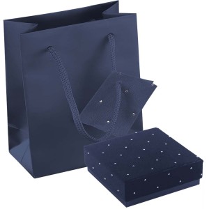 Astuccio con shopper multifunzione Blu con punti luce Prestige M3