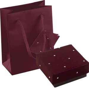 Astuccio con shopper multifunzione Bordeaux con punti luce Prestige M0