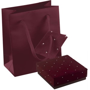 Astuccio con shopper multifunzione Bordeaux con punti luce Prestige M3