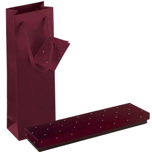 Astuccio con shopper per bracciale Bordeaux con punti luce Prestige M4